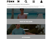 Tablet Screenshot of foxxshirts.de